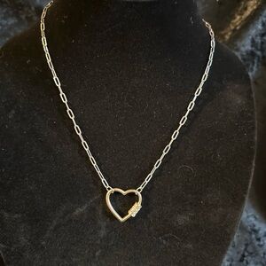 NWT Anne Marie Elegant Gold and Silver Heart Necklace